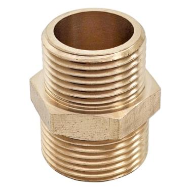 Imagem de Adaptador de válvula de entrada de água de vaso sanitário macho para rosca macho G3/10.2 cm, adaptador de tubo de válvula de enchimento de vaso sanitário de latão (pacote com 1)