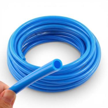 Imagem de 10Mts Mangueira Pneumática Flexível Tubo 10mm PU 150psi / 10bar Azul -