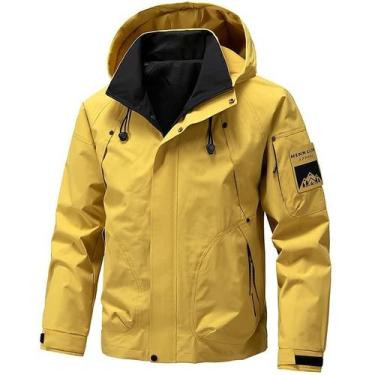 Imagem de Jaqueta Softshell Impermeável Com Capuz Para Homens, Leve, Corta-Vento