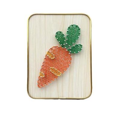 Imagem de MerainMe Kit de arte de corda 3D DIY artesanato de cenoura decoração de casa sinuosa terno de desenho para crianças iniciantes, presente de Natal de ano novo feito à mão (inclui todos os acessórios e