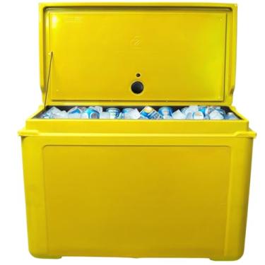 Imagem de Caixa Térmica Cooler Polietileno Plástica 120 Litros Zero Grau (Amarela)