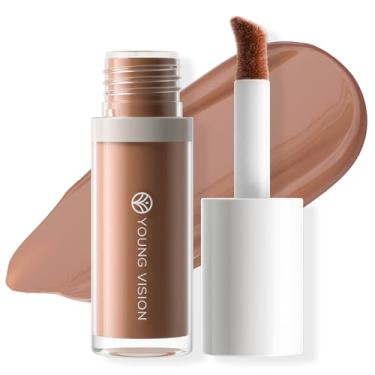 Imagem de YOUNG VISION Contorno do bronzeador líquido, bronzeador líquido coreano de longa duração, não pegajoso, à prova d'água, brilho bronzeado para rosto e bochechas, contorno de água pigmentada hidratante