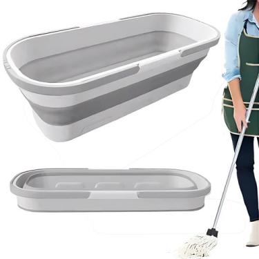Imagem de Balde Retrátil Silicone Com Rodinhas E Alça 55x25cm Multiuso - TOP RIO