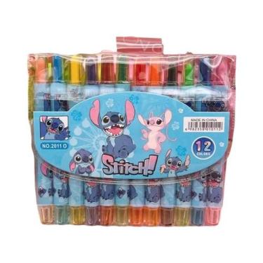 Imagem de Crayons Rotativos Kuromi Em 12 Cores, Pincéis De Pintura Para Crianças