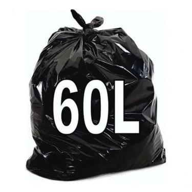 Imagem de Saco para Lixo P3 Preto 60L Pacote com 100 Unidades Resistente Até 10KG Higipack