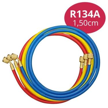 Imagem de 3 Mangueiras Manifold R134a 1.4 pol 1,50 Cm R12 R22 R404 R502 - vrx