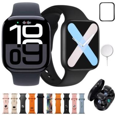 Imagem de Relogio Smartwatch W10 Serie Gps Album Música Foto Original Com Fone -