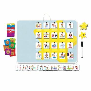 Imagem de Quadro de Rotina Infantil Tarefas Criança Educativo Organização Aprend