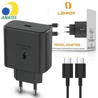 Imagem de Carregador de Celular Turbo 45W Type-C PD com Cabo 1 Metro LEHMOX - LE