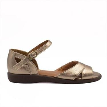 Imagem de Sandália Zatta Couro Flat Casual Marion-Feminino