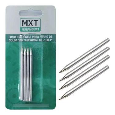 Imagem de kit 4 Ponteira Cônica Para Ferro De Solda 30W 3.8X70mm ML-108-P MXT. -