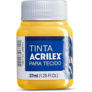 Imagem de Tinta para Tecido Fosca 37ML Amarelo Ouro Duzia - Acrilex