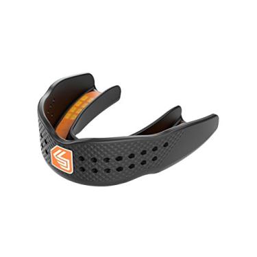 Imagem de (Adult, BASKETBALL, ORANGE- FLAVOR) - Shock Doctor Mouthguard SuperFit - Easy-Fit Strap/Strapless mouthguard - Low Profile Fit perfect for Basketball, Hockey, Lacrosse, All Sport