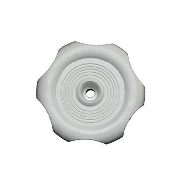 Imagem de RV Designer H717, puxador de janela de plástico, diâmetro de 6 cm, eixo de 2,5 cm, branco, ferragens internas