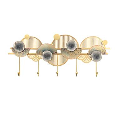 Imagem de KIZQYN Ganchos de casaco cabide montado na parede, gancho de casaco de luxo leve moderno, gancho de parede de metal para casa, restaurante, loja, cafeteria, cabide de parede de escritório