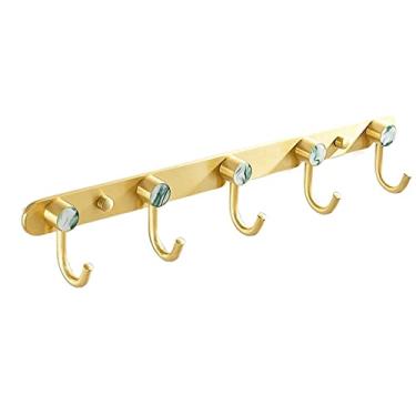 Imagem de KIZQYN Ganchos de casaco cabide montado na parede, gancho de parede de metal, gancho de cabide de parede criativo, gancho de parede para entrada, quarto, cabide de cozinha montado na parede (cor: N)