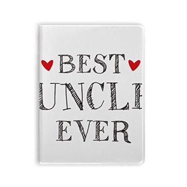 Imagem de Best uncle ever Caderno de coração capa de goma Diário capa macia