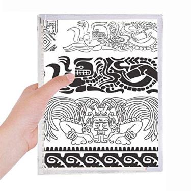 Imagem de Caderno com estampa artística abstrata do Egito Antigo Caderno de folhas soltas para diário recarregável