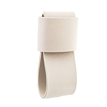 Imagem de Puxador Dori 1c - Textura de Couro - Cor Creme