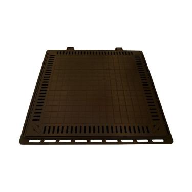 Imagem de Tampa Casa Máquina Piscina Lisa Articulada Grelha 80x80cm M