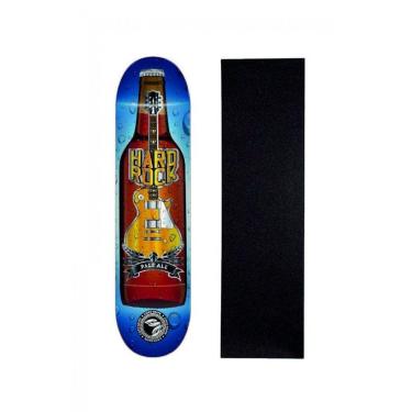 Imagem de Shape Cisco Skate Marfim Music Hard Rock 8.5 + Lixa