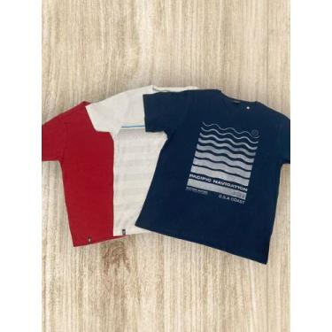 Imagem de Kit Masculino 3 Peças - Camiseta Estampas Sortidas Vermelho, Branco, A
