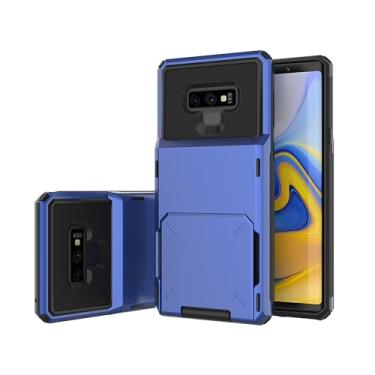 Imagem de SORAKA Capa para Samsung Galaxy Note 9 com porta-cartões Capa para carteira Samsung Galaxy Note 9 Capa PC TPU 2 em 1 de camada dupla Capa à prova de choque com capacidade para 5 cartões