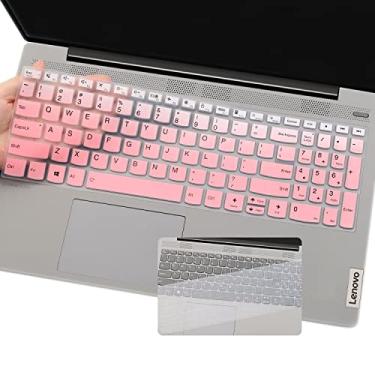 Imagem de Pacote com 2 capas para teclado Lenovo V15 Series 39.6 cm, Lenovo IdeaPad 1/IdeaPad 1i 39.6 cm Laptop 15ADA07 15IAU7 15ALC7 15IJL7, New Lenovo IdeaPad 1 15AMN7 15IGL7 39.6 cm