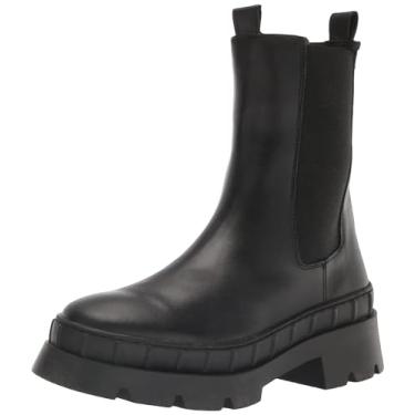 Imagem de Steve Madden Bota feminina Barclay Fashion, Couro preto, 7.5