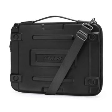 Imagem de MOSISO Capa rígida para laptop, bolsa de computador de 15,6 polegadas compatível com MacBook, HP, Dell, Lenovo, Asus, notebook, bolsa de transporte geométrica abstrata à prova d'água com alça, preta