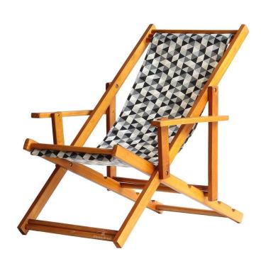 Imagem de Espreguiçadeira Preguiçosa Dobrável Mel Cb-triang Preto