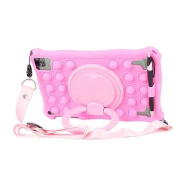 Imagem de Capa para iPad 11 Pro 11 M2 5ª 6ª 9,7 2017 2018 7ª 8ª geração 10.2 2019 Pro 11 2020 2021 Capa macia para iPad Air 10.5 (caneta com alça rosa, para iPad 5ª 6ª e 9,7)