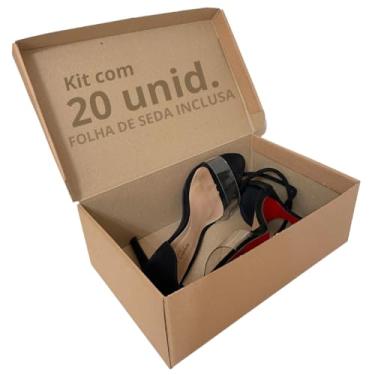 Imagem de 20 Caixas de Papelão Para Sapato Parda 28x18x9,5cm