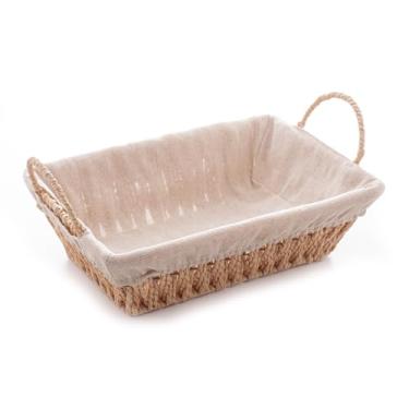 Imagem de WOLFF - Cesta Retangular de Papel com Forro em Tecido com Alça 31cm x 19cm x 12cm