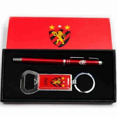 Imagem de Jogo Caneta Roller Ball Touchscreen Com Chaveiro Abridor De Garrafa - 