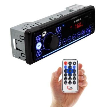 Imagem de Rádio MP3 Automotivo H-Tech HT-1025 USB AUX BT 4 Canais 25W