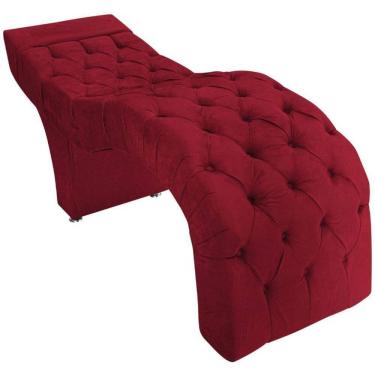 Imagem de Maca Estética Estofada Capitonê Para Cílios E Sobrancelhas - Vermelho