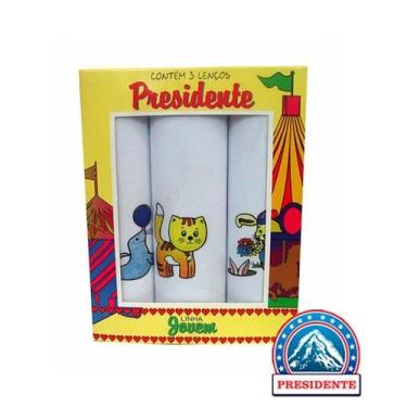 Imagem de Lenços Presidente 3 Unidades JVM Linha Jovem, ÚNICO, Branco