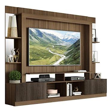 Imagem de Estante com Suporte Tv 65" Prateleiras c/Espelho Oslo Multimóveis V3385 Madeirada/tenerife