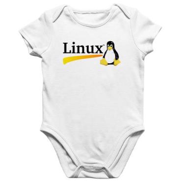 Imagem de Body Bebê Algodão Linux - Foca na Moda, Branco, M