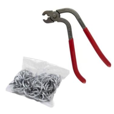 Imagem de Alicate Corneta Tapeçaria e Concertina + 1kg grampo C Ideal para Tapec