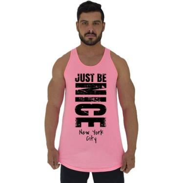 Imagem de Regata Longline Estampada Masculina Mxd Conceito Just Be Nice