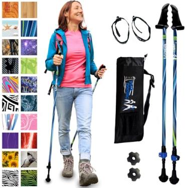 Imagem de York Nordic Bastões de caminhada motivadores para equilíbrio e reabilitação - Pegas de estabilidade patenteadas - leves, ajustáveis e dobráveis - 2 peças ajustáveis com fechaduras giratórias - Alturas