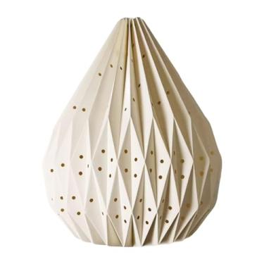 Imagem de Bothyi Abajur de lustre de lanterna de origami, abajur dobrável, capa de luz de teto, abajur pendente, abajur para decoração de sala de jantar, Diâmetro 30cm