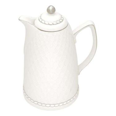 Imagem de Garrafa Térmica Wolff De Porcelana Branco/prata