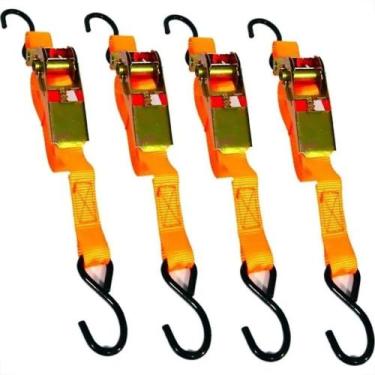 Imagem de Cinta Para Carga Starfer Com Catraca 1'' X 4,5M Com 4 Pecas - 3055973