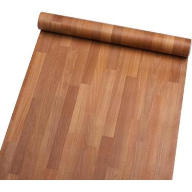 Imagem de Papel de parede autoadesivo de bloco de açougueiro de madeira para cozinha, bancada, armários, mesa de porta, mesa, móveis, decalque de papel de parede 40 x 993 cm (cor clara)