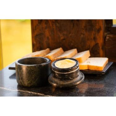 Imagem de Manteigueira Francesa De Pedra Sabão Rústica Natural