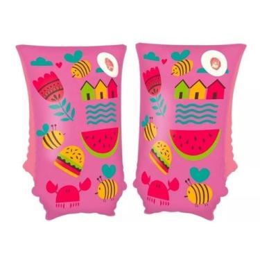 Imagem de Boia De Braço Infantil Criança 50 Kg Mor 15x30cm Colorida, Rosa