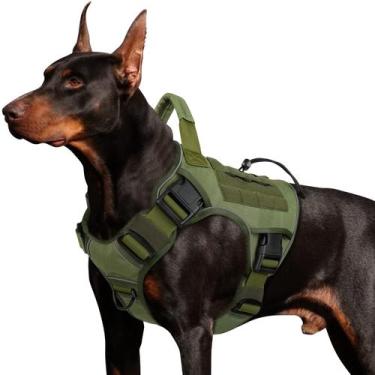 Imagem de Arnês Tático WINGOIN para Cães Grandes - Verde (Tamanho L)